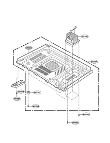 Base Plate Parts Diagram and Parts List for LCRM1240ST01  LG Microwave