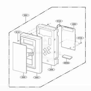 Controller Parts Diagram and Parts List for 62759 ABKESEA LG Range