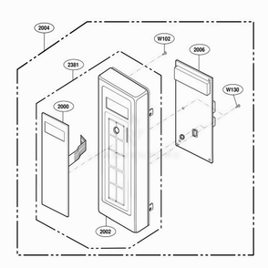 Control Panel Parts 3 Diagram and Parts List for DFS11EA ASTQMTR LG Range