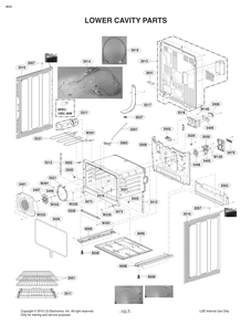 Lower Cavity Parts Diagram and Parts List for FZ474PGV ASTLLGA LG Range