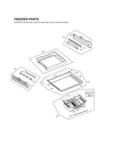 Freezer Parts Diagram and Parts List for LMXS30796S 01 LG Refrigerator