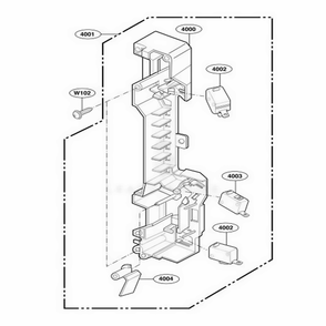 Latch Board Parts Diagram and Parts List for 85130 AWHESEC LG Microwave