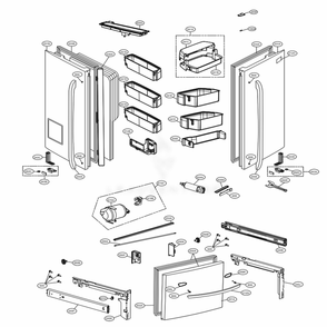 Door Parts Diagram and Parts List for LFXS32736D ASBCNA0 LG Refrigerator