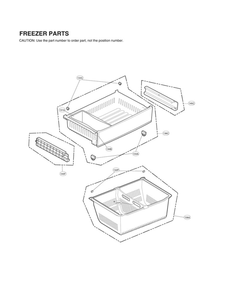 Freezer Parts Diagram and Parts List for LFXS28596M 01 LG Refrigerator