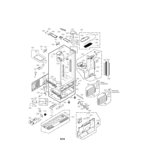 Case Diagram and Parts List for LMX30995ST 00 LG Refrigerator