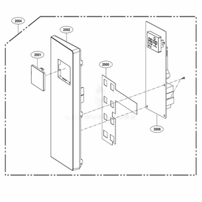 Control Panel Parts Diagram and Parts List for LMC1375SB CB1ELNA LG Wall Oven