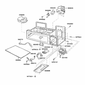 Interior Parts 1 Diagram and Parts List for JMV9118AAQ ABSEJEN LG Range