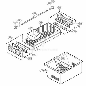Freezer Parts Diagram and Parts List for 79733 ASTCSER LG Refrigerator