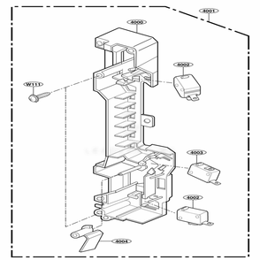 Latch Board Parts Diagram and Parts List for 80829 ABKESEA LG Microwave