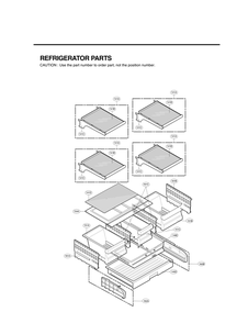 Refrigerator Parts Diagram and Parts List for GC-B258USNZ ASTCNA8 LG Refrigerator
