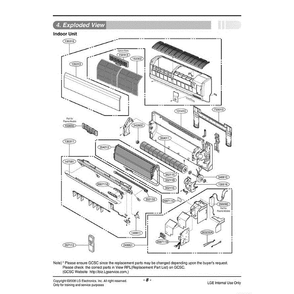 Section Diagram and Parts List for LSN092HE AWHBEUS LG Air Conditioner