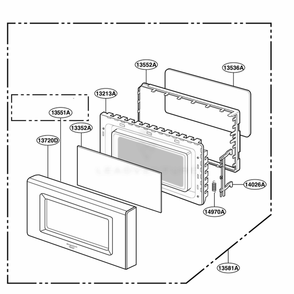 Part Location Diagram of 3581W1A270P LG Door Assembly