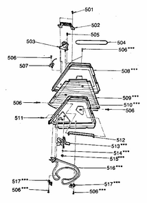 Upper Chamber Parts Diagram and Parts List for 7218876780  Kenmore Microwave