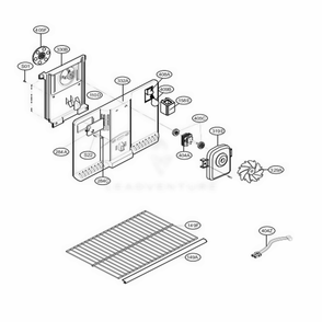 Freezer Parts Diagram and Parts List for 79303 AST1SER LG Refrigerator
