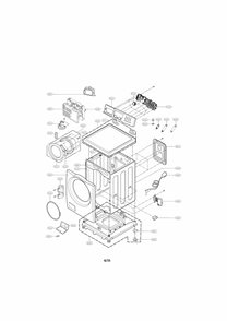 Part Location Diagram of MDQ63357103 LG FRAME,DOOR(OUTER)