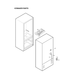 Ice Maker Diagram and Parts List for LFC23760ST 04 LG Refrigerator