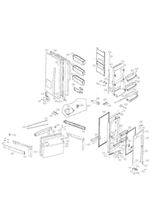 Door Parts Diagram and Parts List for LFX31945ST 01 LG Refrigerator