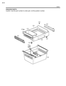 Freezer Parts Diagram and Parts List for GM-B243RQNM ABICSE3 LG Refrigerator