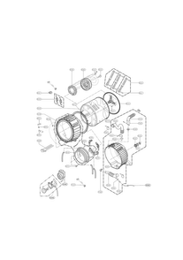 Drum And Tub Parts Diagram and Parts List for WM3370HVA 00 LG Washer