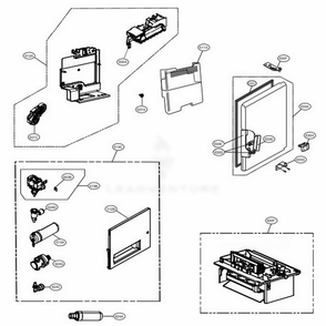 Ice Maker And Ice Bin Parts Diagram and Parts List for LRMVS3006D ASBCNA0 LG Refrigerator
