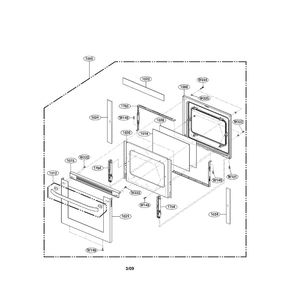 Door Diagram and Parts List for LRE30955ST 00 LG Range