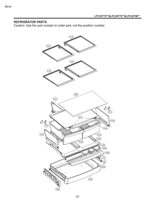 Refrigrator Parts Diagram and Parts List for GM-B223RSNM ASTCNA0 LG Refrigerator