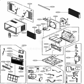 Main Diagram and Parts List for LW1016ER AC1AUSB LG Air Conditioner