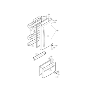 Door Diagram and Parts List for LBC22520SB 00 LG Refrigerator