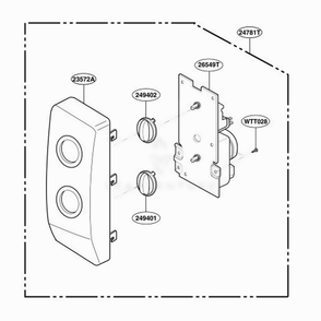 Part Location Diagram of 4940W1A038A LG KNOB
