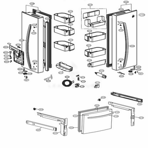 Door Parts Diagram and Parts List for 71323 ASTCSE0 LG Refrigerator