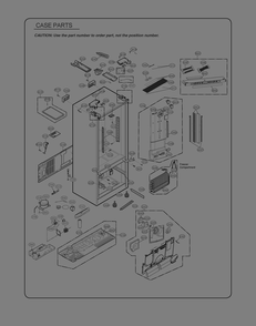 Case Parts Diagram and Parts List for GR-L298LSXM ASTCSE0 LG Refrigerator