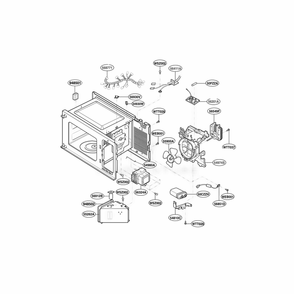 Interior Parts 2 Diagram and Parts List for MA1012W CWHEKMT LG Wall Oven