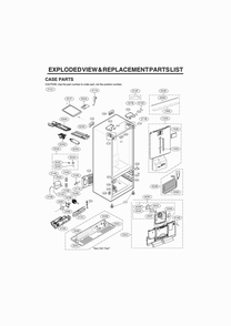 Case Parts Diagram and Parts List for GR-F29ANSSH ASTCNA0 LG Refrigerator