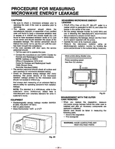 Microwave Energy Leakage Diagram and Parts List for MA-1164M  LG Microwave
