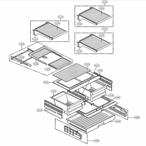 Refrigerator Parts Diagram and Parts List for 78542 ASW7SER LG Refrigerator