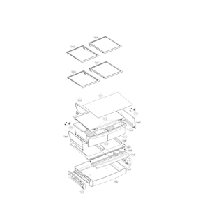 Refrigerator Diagram and Parts List for LFC22770SW 00 LG Refrigerator