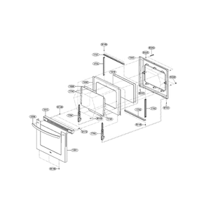 Door Diagram and Parts List for LSE3092ST 00 LG Range