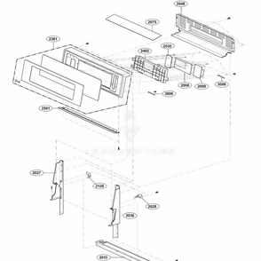 Controller Parts Diagram and Parts List for LRG3095SB FB2ELGA LG Range
