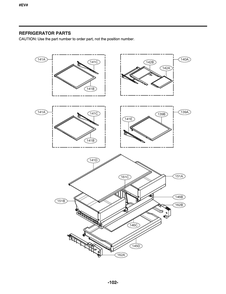 Refrigerator Parts Diagram and Parts List for GR-L28ANSXM ASTCNA8 LG Refrigerator