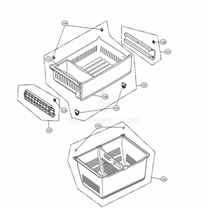 Freezer Parts Diagram and Parts List for LFX28979SW ASWCNA1 LG Refrigerator