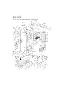 Case Parts Diagram and Parts List for GC-L258VQXD ASWCSE0 LG Refrigerator
