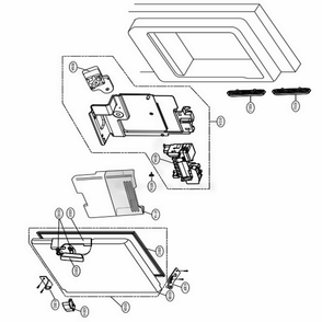 Ice Maker And Ice Bin Parts Diagram and Parts List for LSMX211ST ASTCNA2 LG Refrigerator