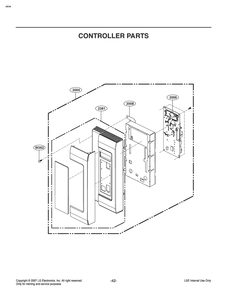 Controller Parts Diagram and Parts List for MV2294BSHL CBDESEA LG Microwave