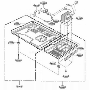 Part Location Diagram of 3303W2A001A LG PLATE ASSEMBLY,BASE