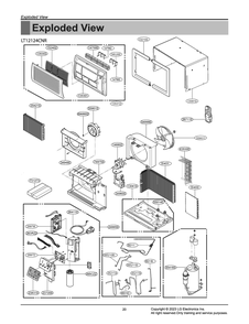 Diagram 1 Diagram and Parts List for LT12124CNR AT1AUSH LG Air Conditioner