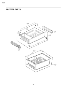 Freezer Parts Diagram and Parts List for GM-L268NQJP ASWCNA1 LG Refrigerator