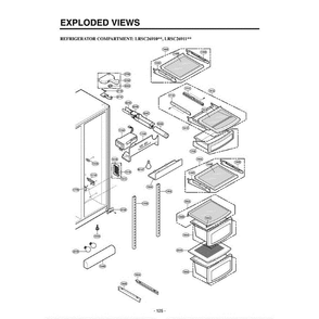 Section 1 Diagram and Parts List for LRSC26910SW ASWCLGA LG Refrigerator