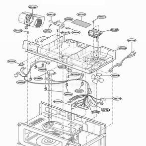 Part Location Diagram of 6877W1S023B LG SINGLE HARNESS