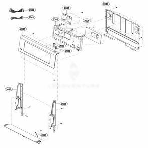 Controller Parts Diagram and Parts List for LRE6385ST ASTLLCA LG Range