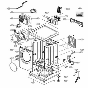 Part Location Diagram of AEH71610404 LG HINGE ASSEMBLY